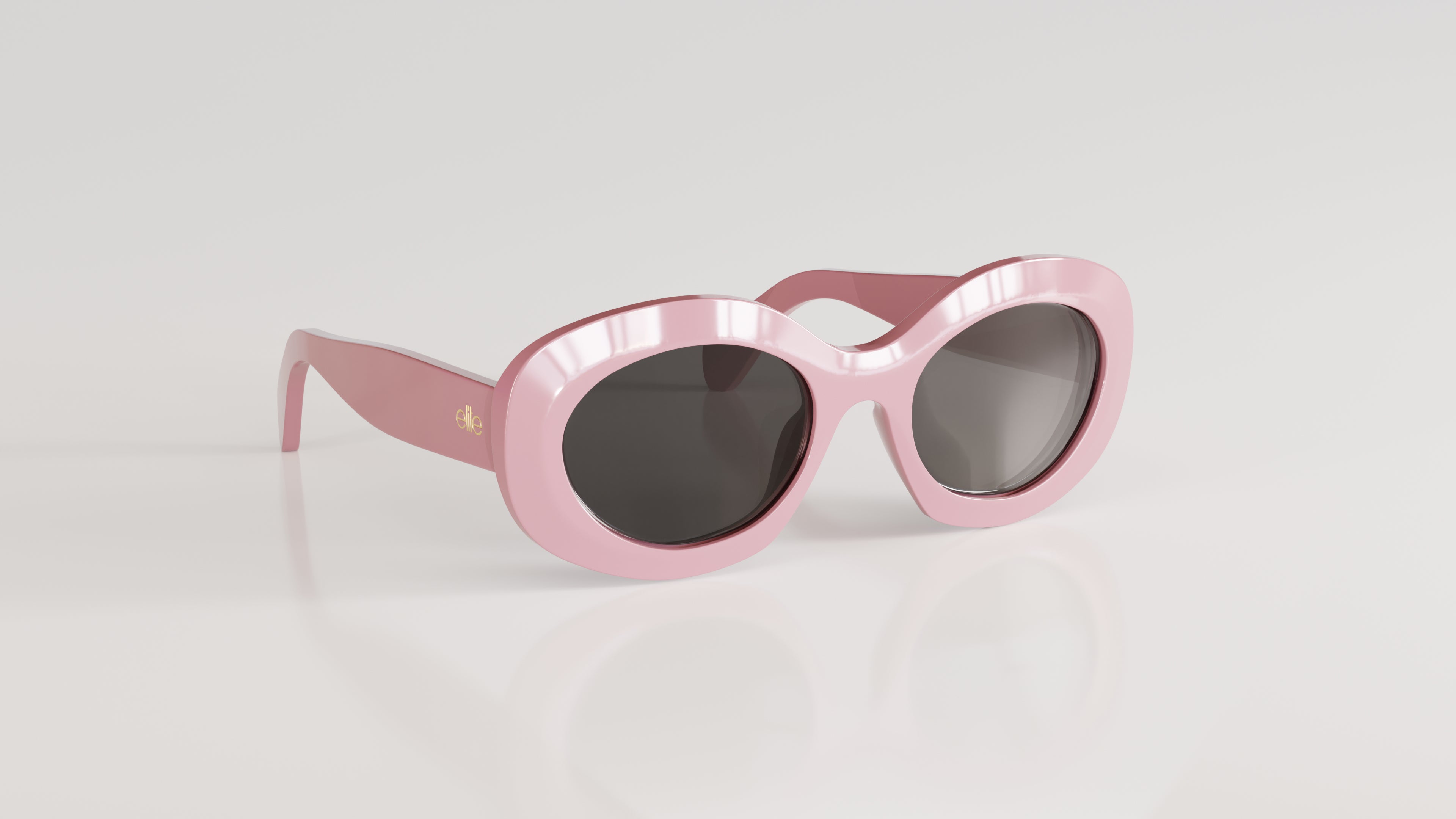 Lola#Color_Montatura Rosa lucido con Lente Azzurro Deg