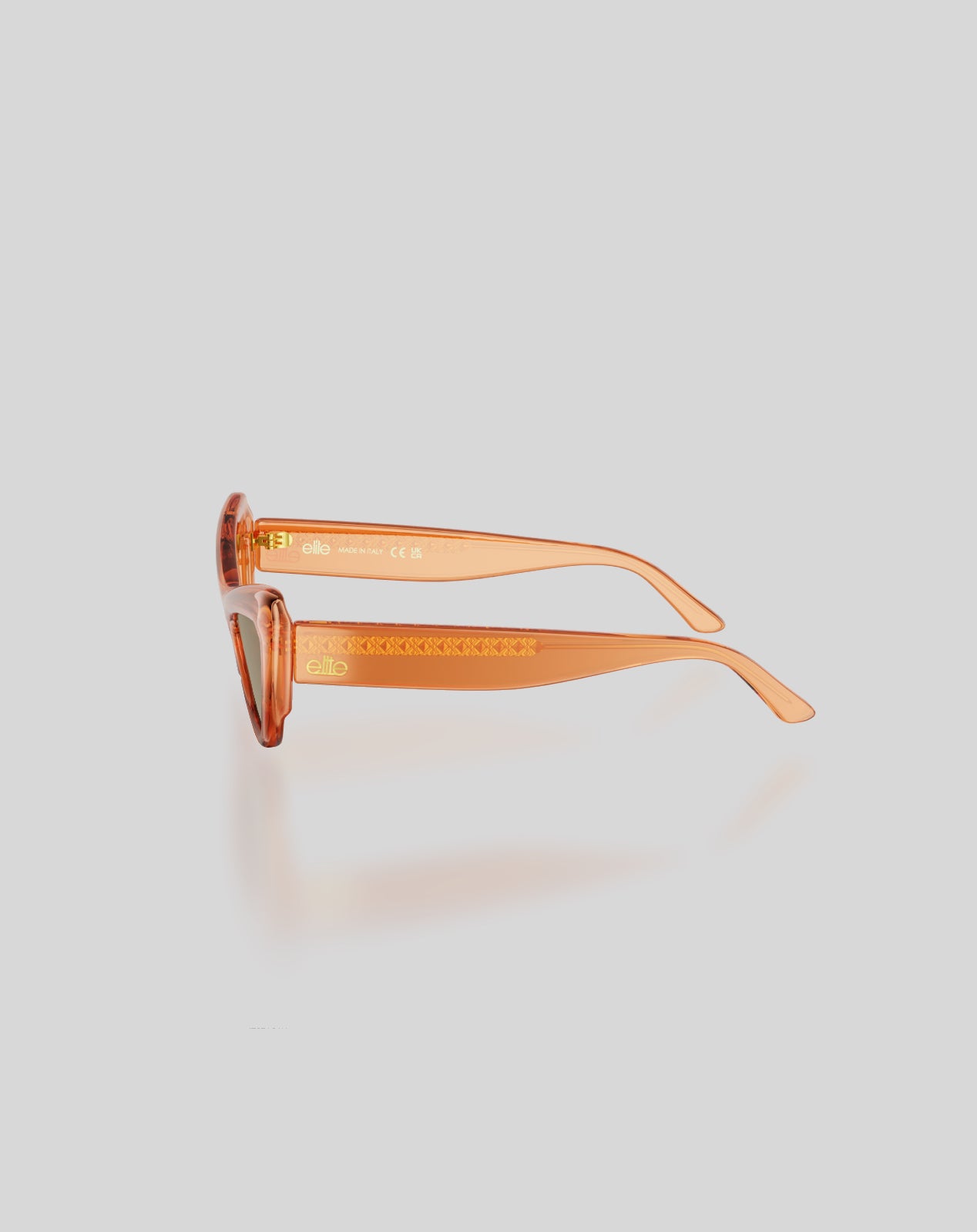 Lizzo#Color_Montatura Arancio Degr. Marrone Trasparente Lucido