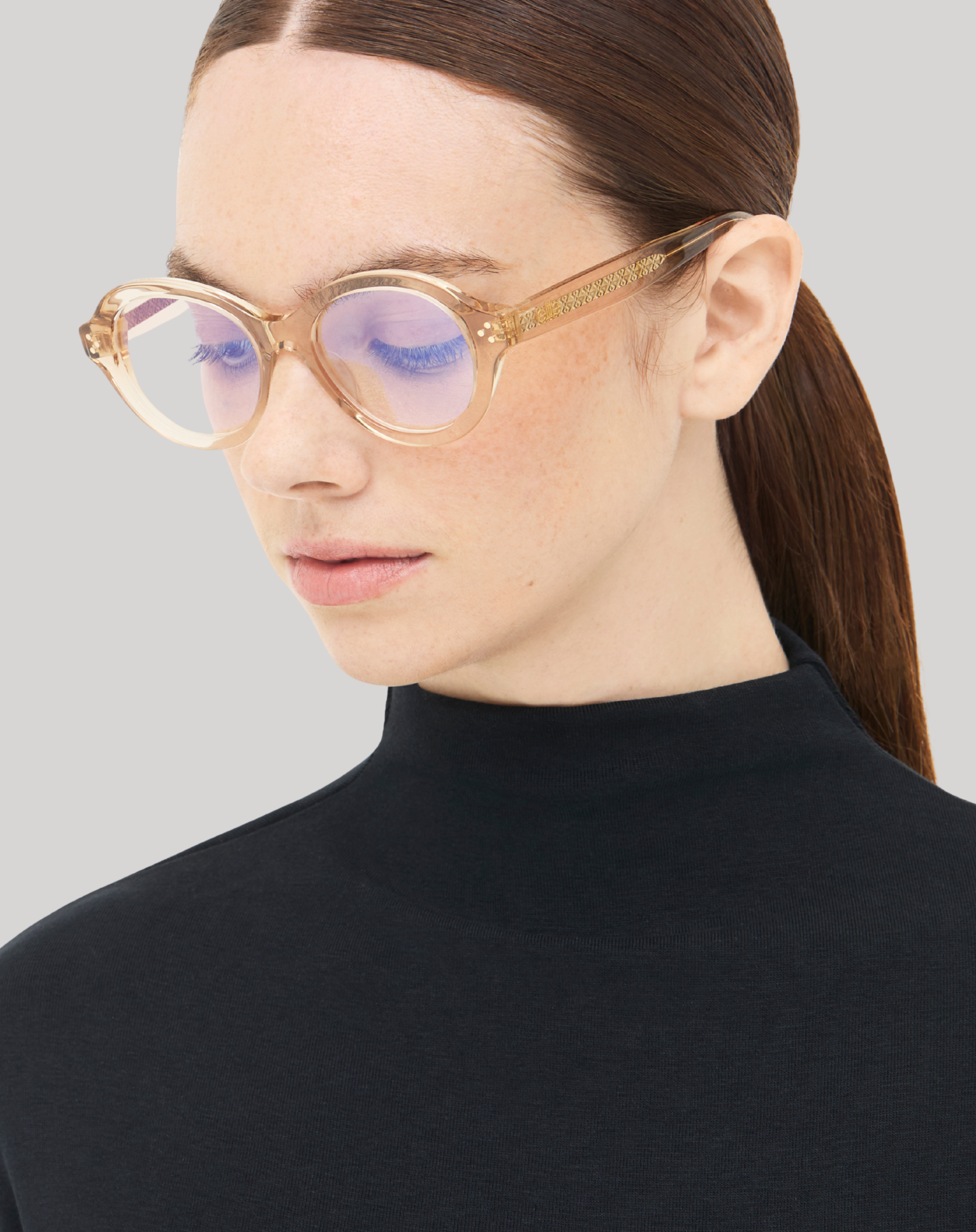 Cindy#Color_Montatura Champagne Lucido