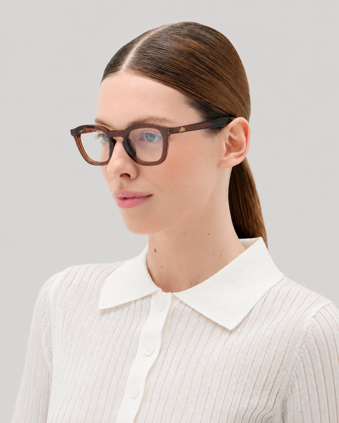 Ashton#Color_Montatura Marrone Trasparente Lucido