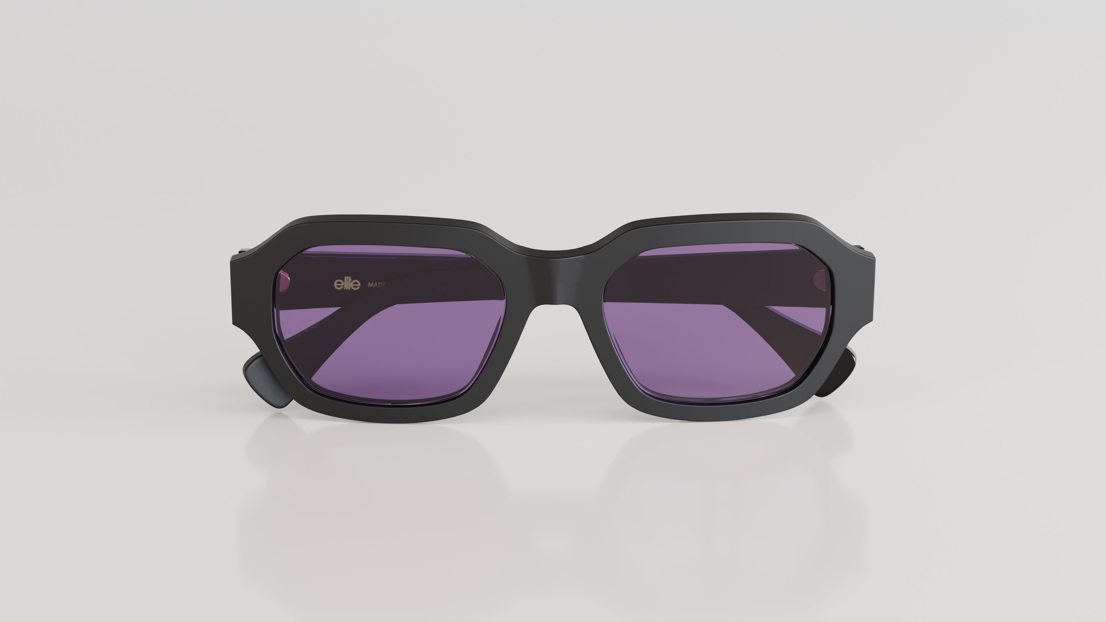 Chris#Color_Montatura Nero Opaco con Lente Viola