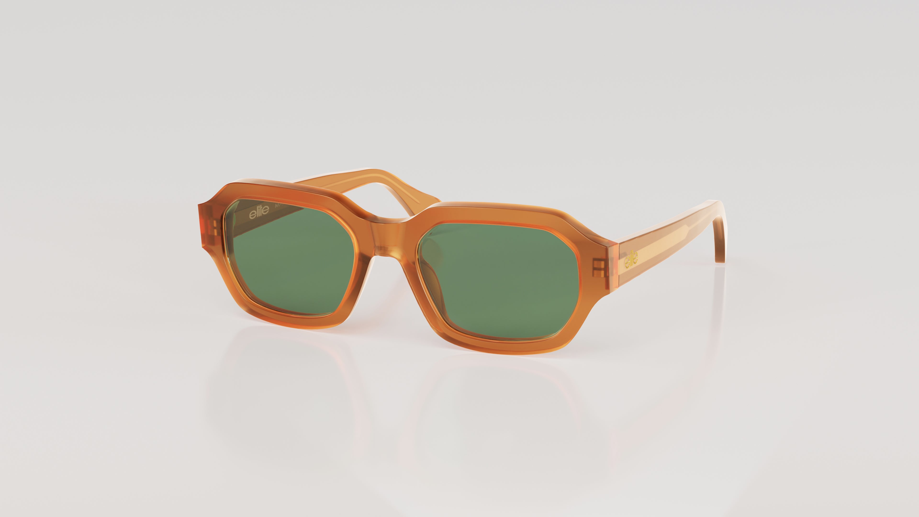 Chris#Color_Montatura Caramello Lucido con Lente Verde