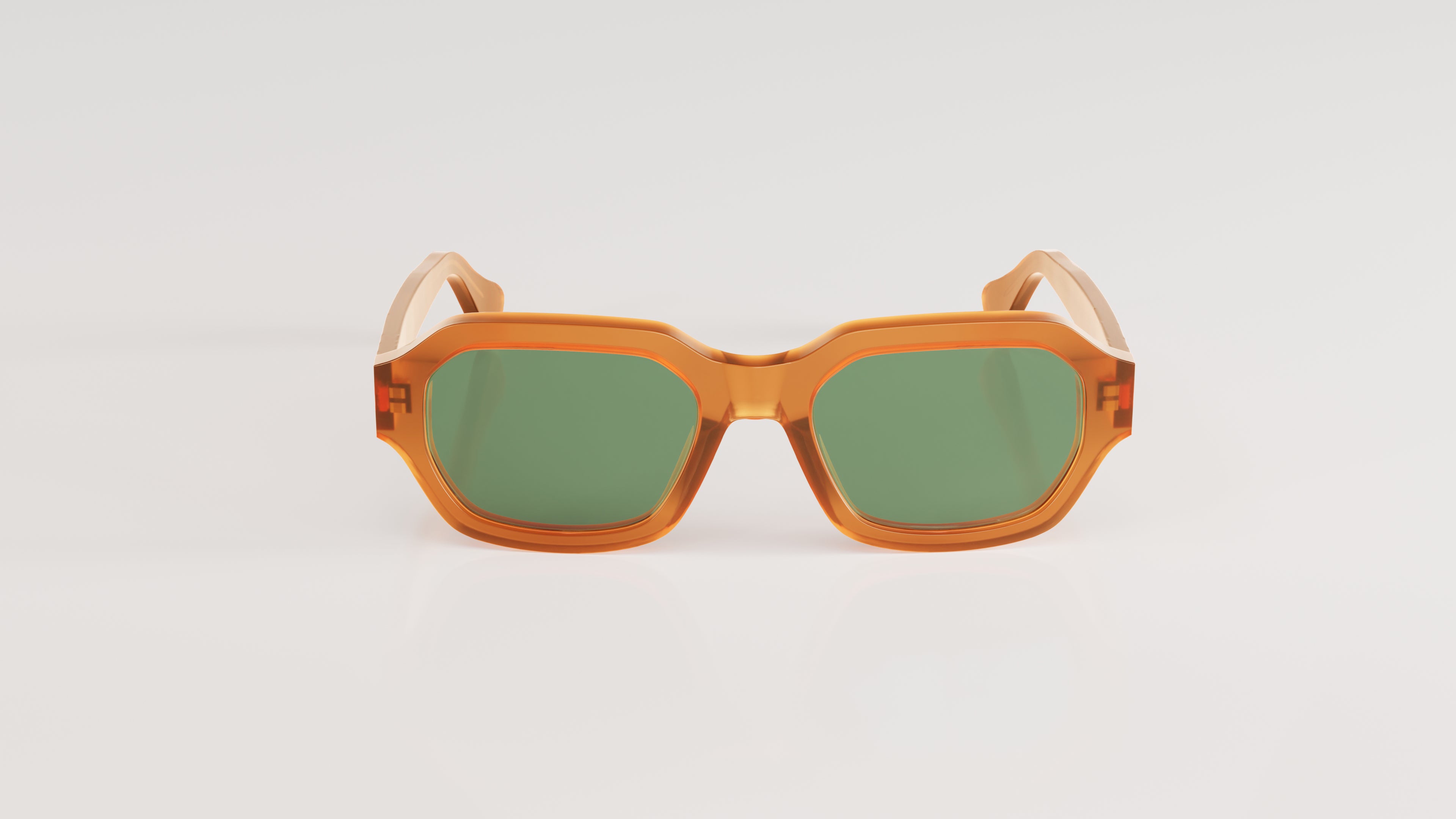 Chris#Color_Montatura Caramello Lucido con Lente Verde