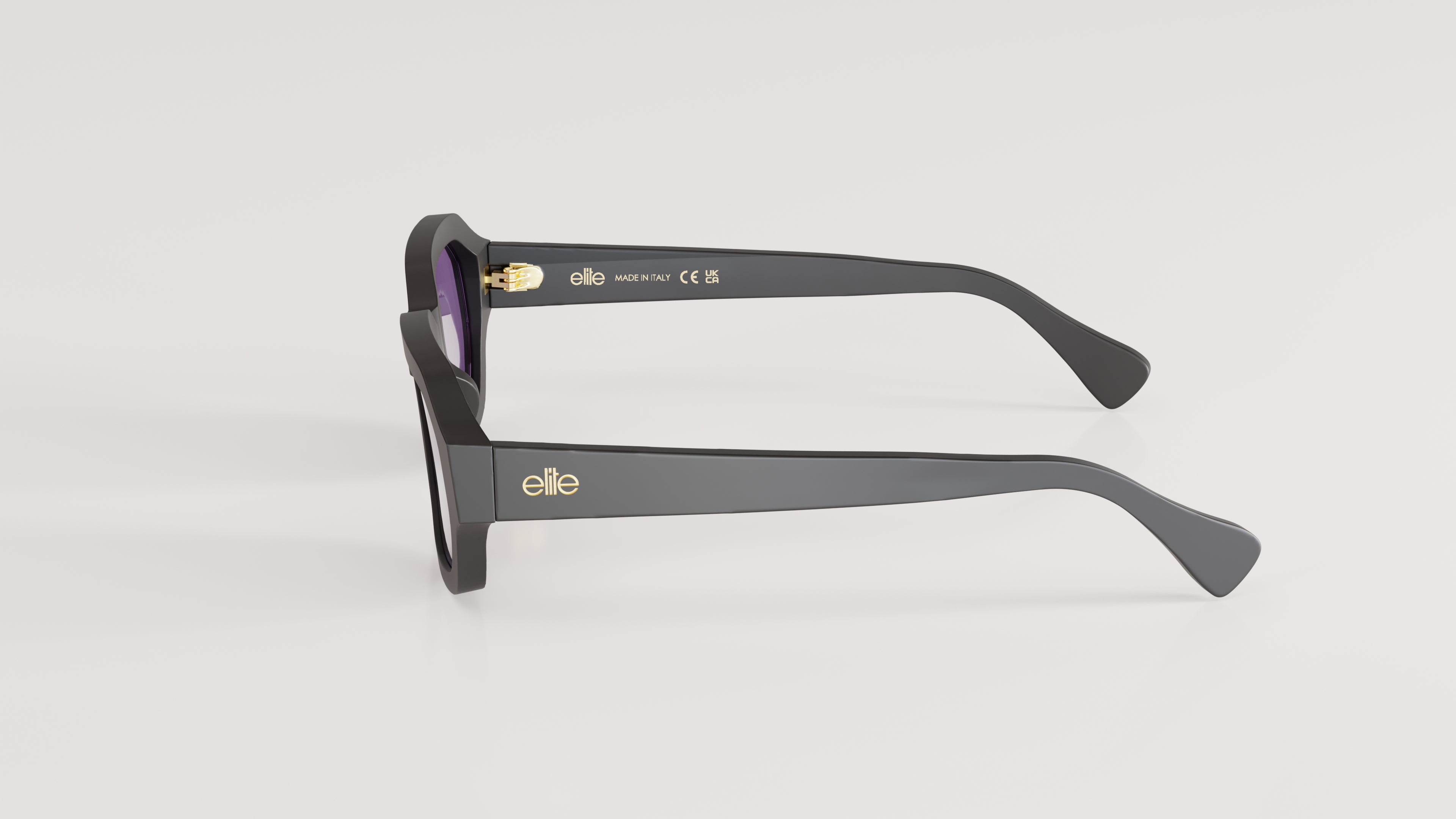 Chris#Color_Montatura Nero Opaco con Lente Viola