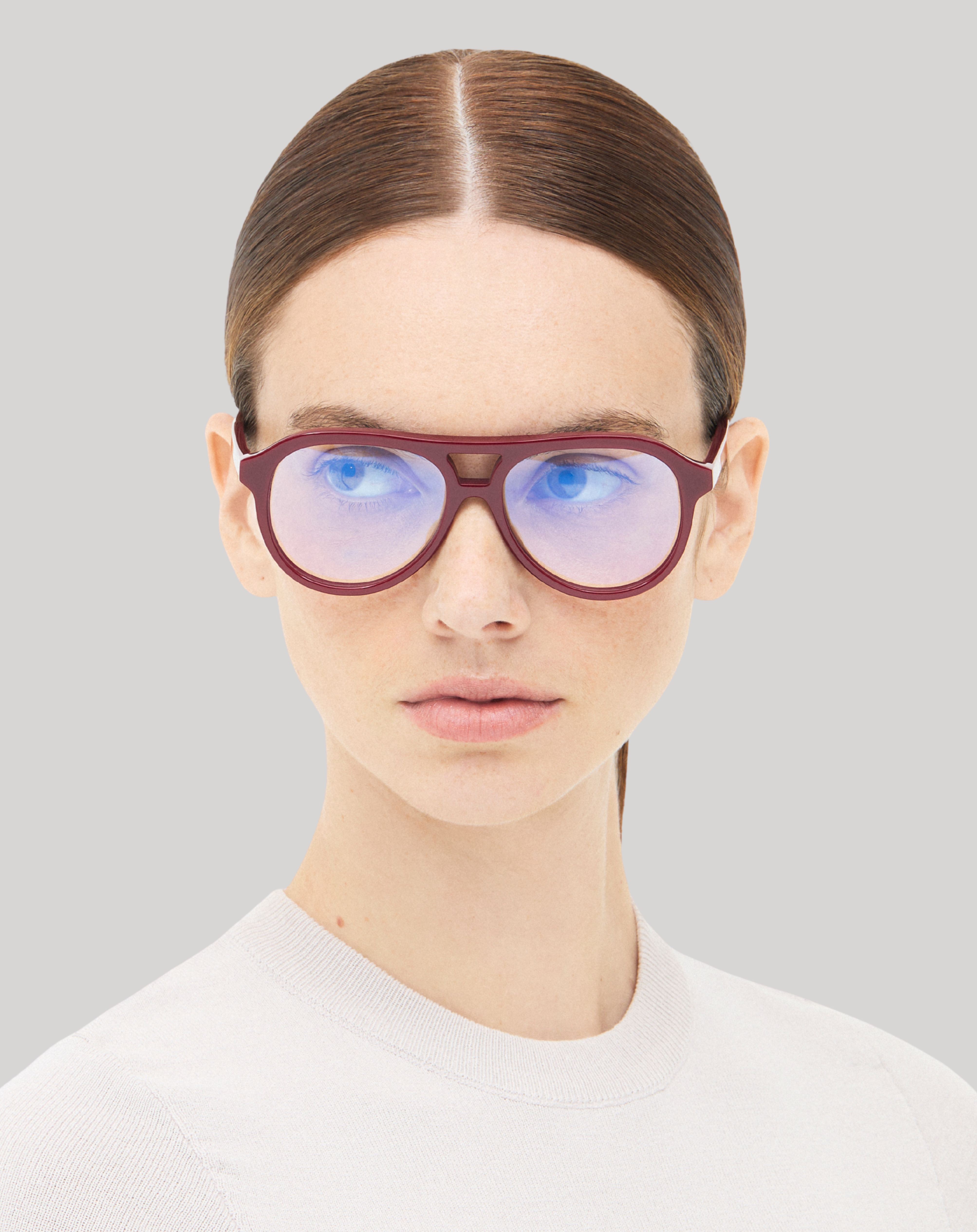 Claudia#Color_Montatura Burgundy Lucido