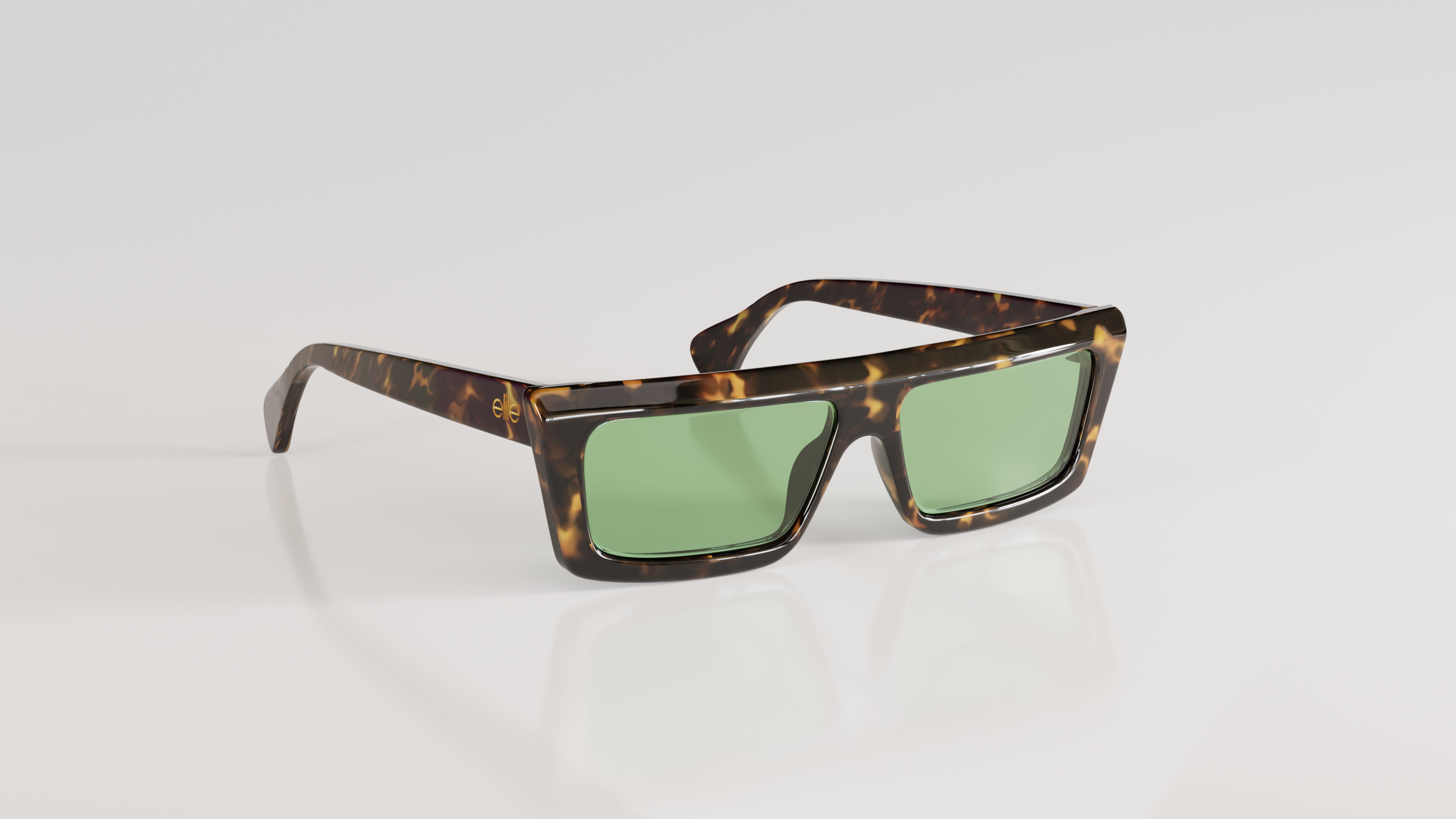 Valentin#Color_Montatura Havana Giallo Lucido con Lente Verde