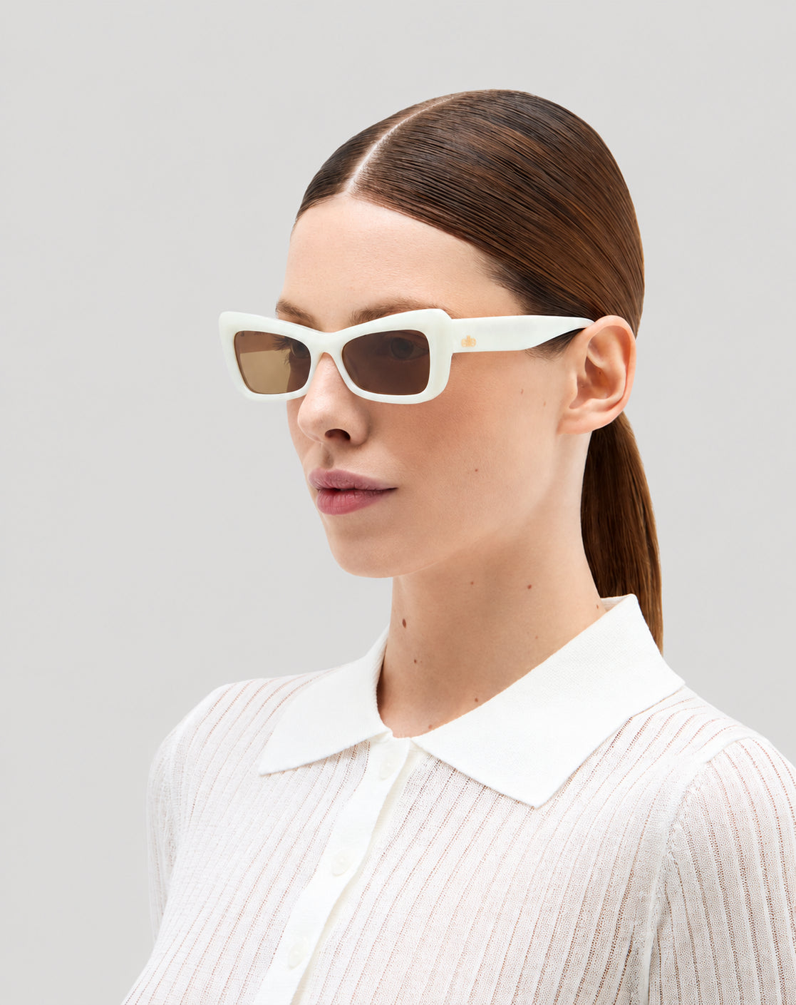 Lizzo#Color_Montatura Bianco Marmorizzato Lucido