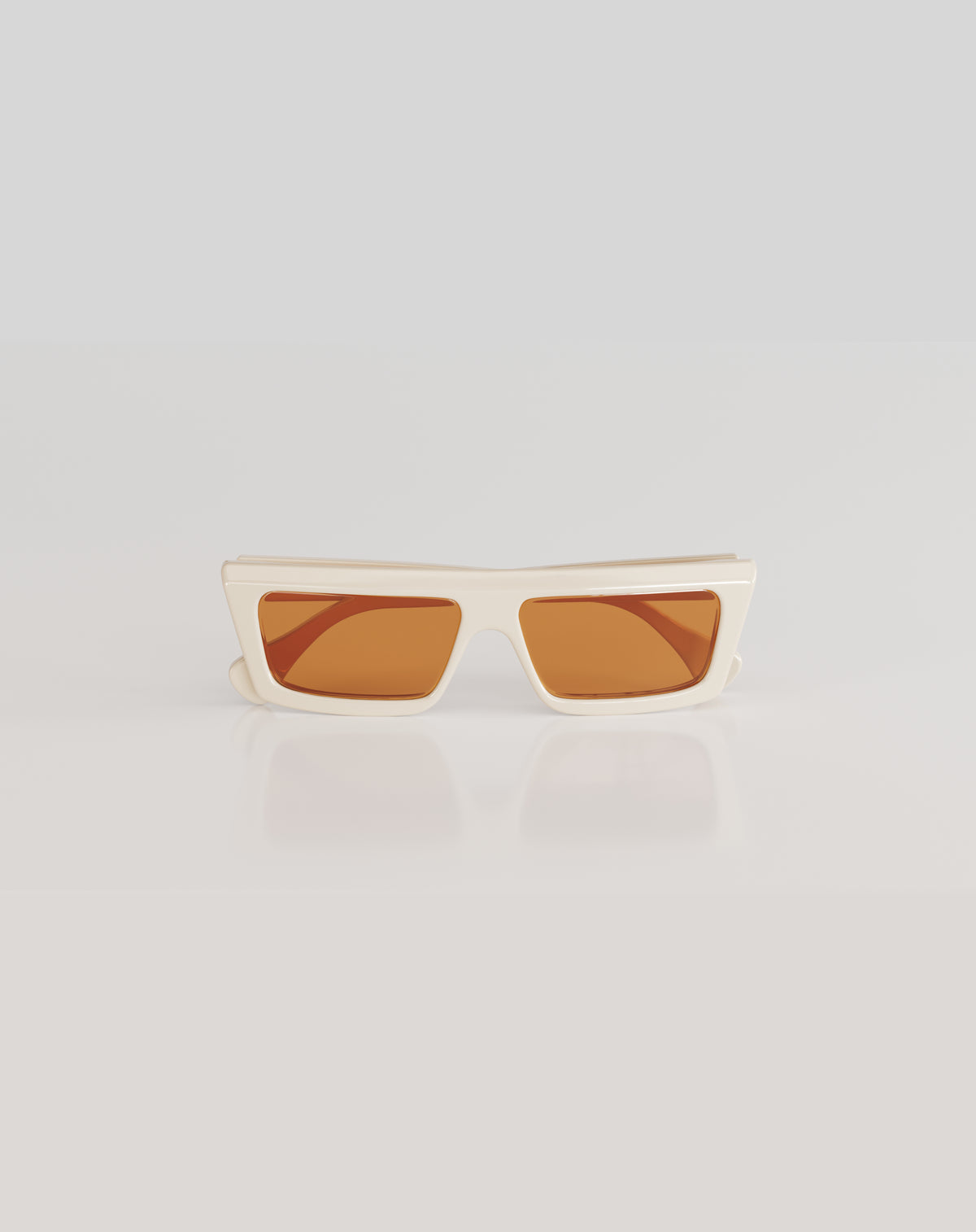 Valentin#Color_Montatura Bianco Lucido con Lente Marrone + Flash Oro