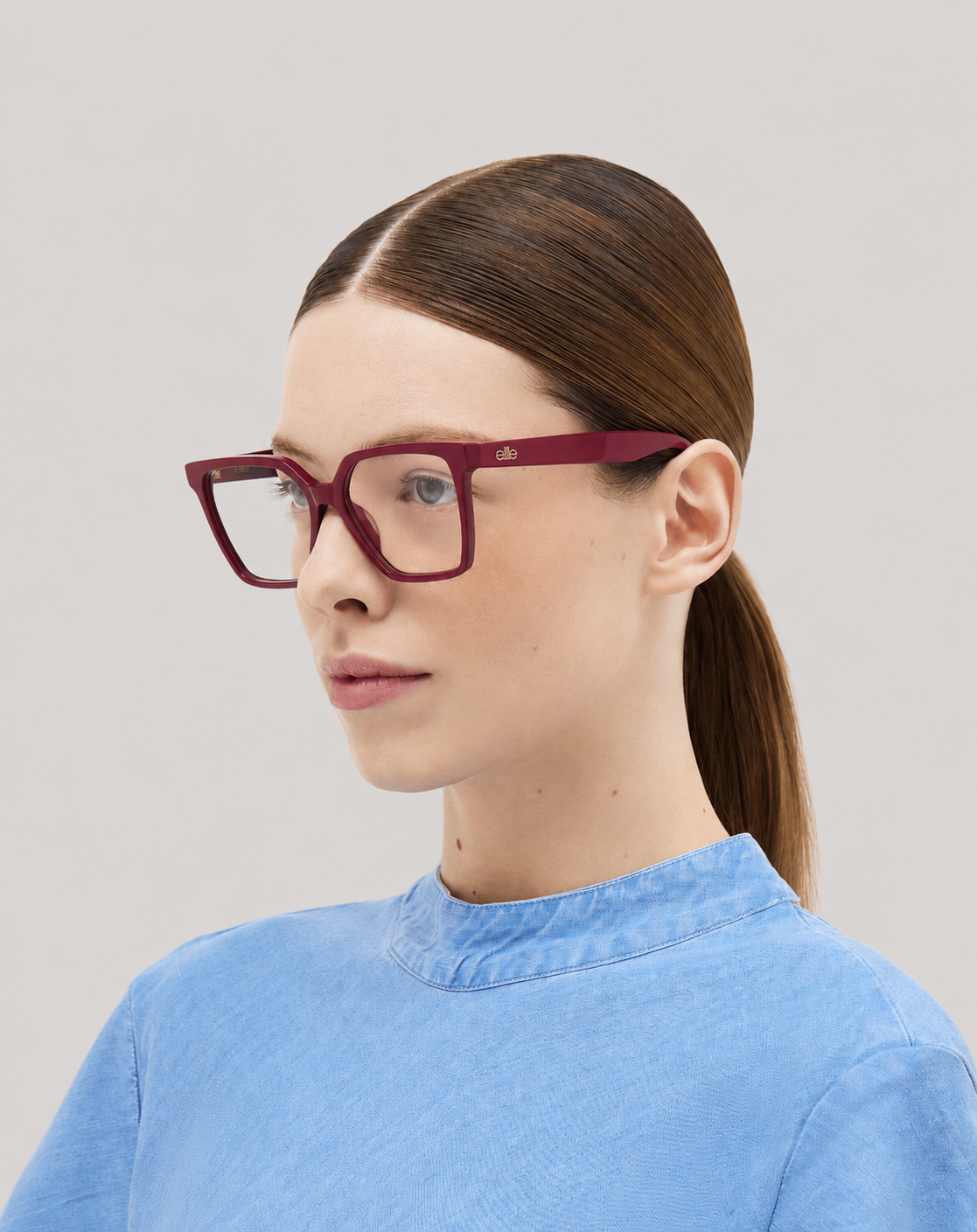 Adriana#Color_Montatura Rosso Amaranto Pastello Lucido