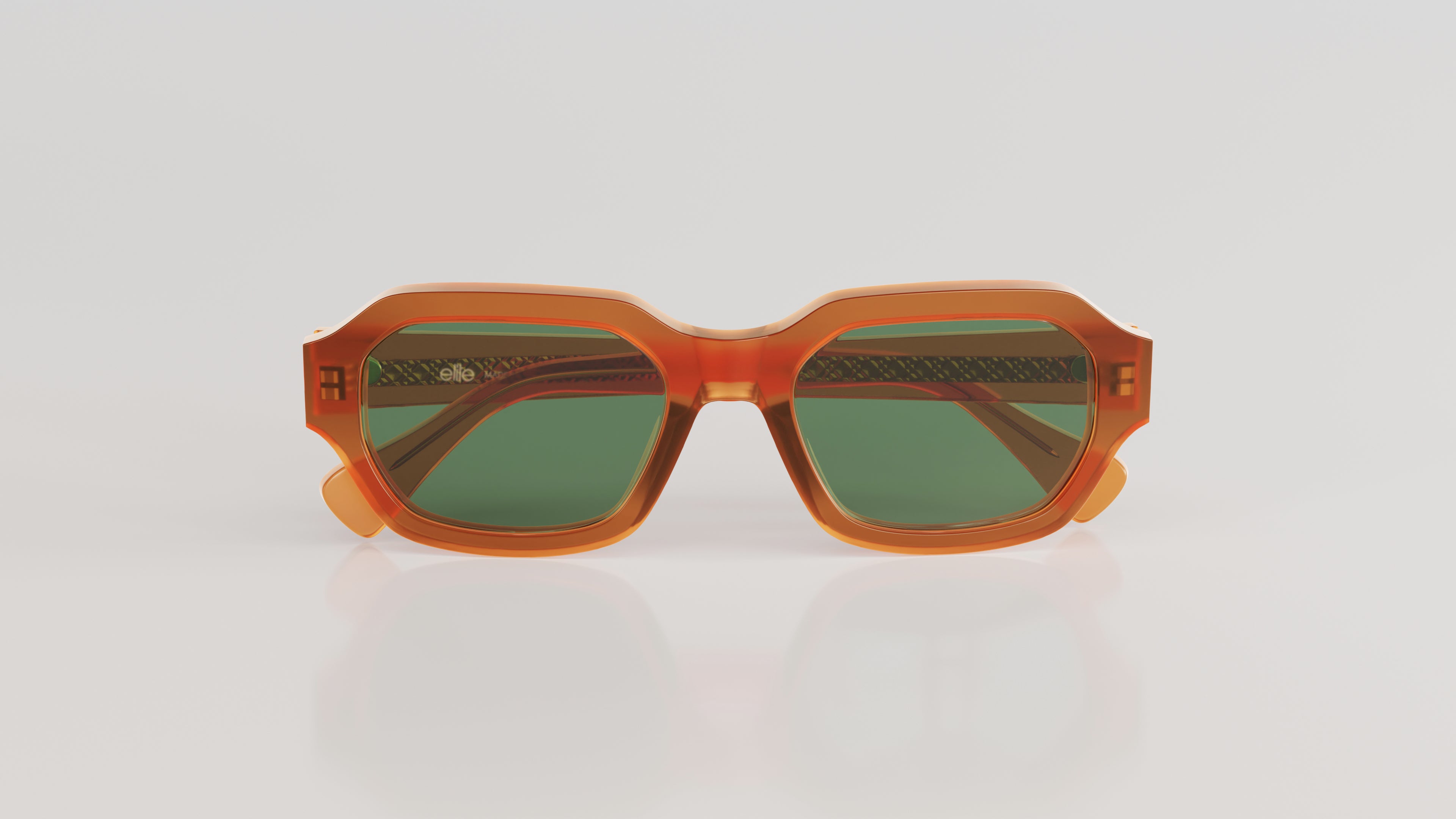 Chris#Color_Montatura Caramello Lucido con Lente Verde