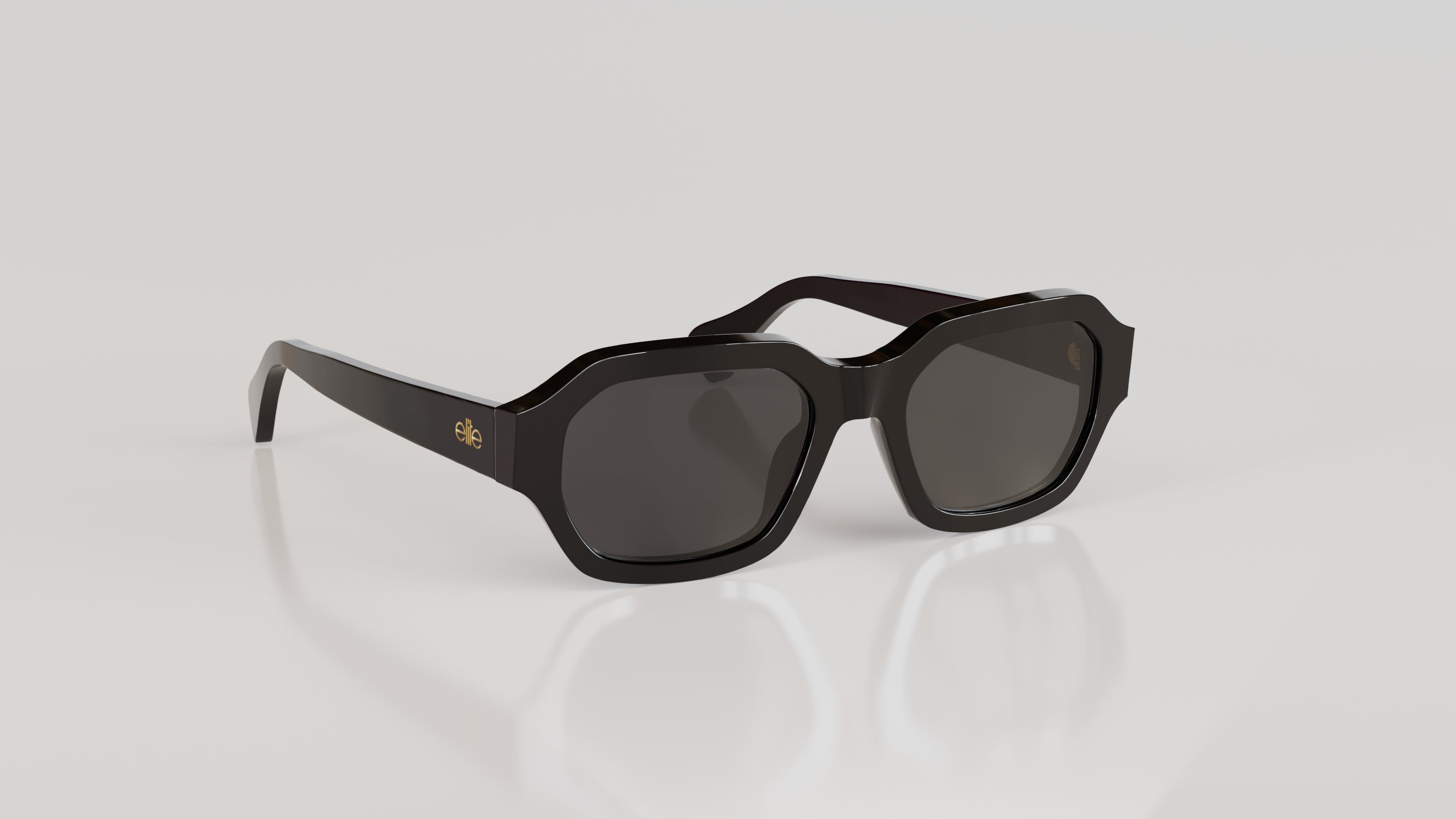 Chris#Color_Montatura Nero Lucido con Lente Fumo