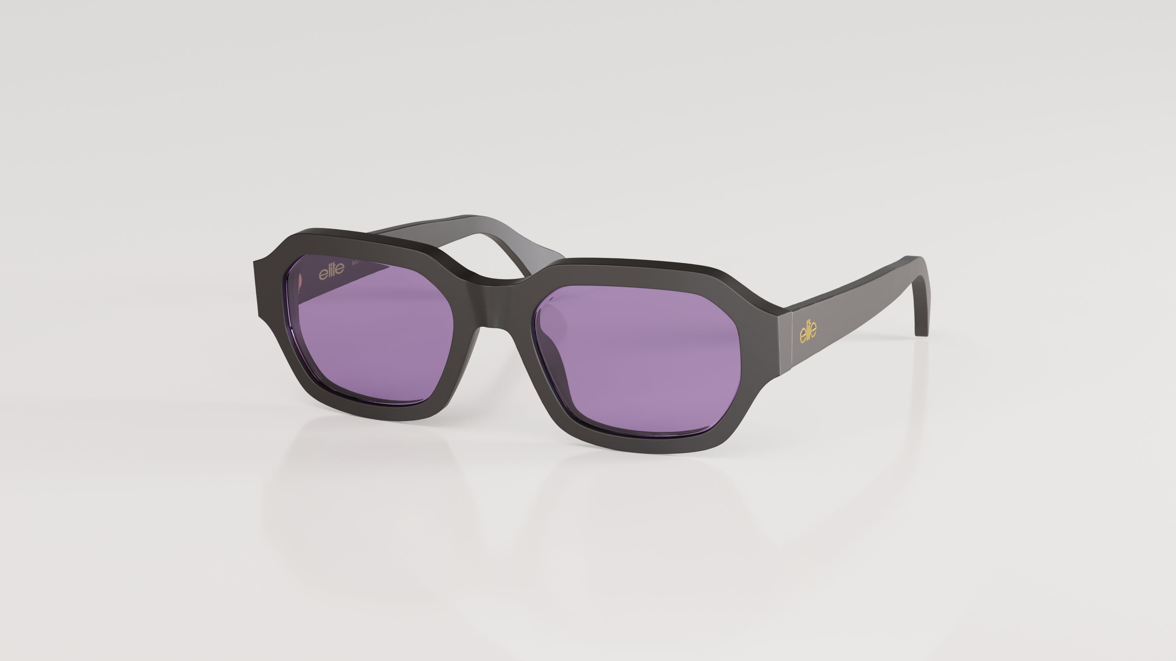 Chris#Color_Montatura Nero Opaco con Lente Viola