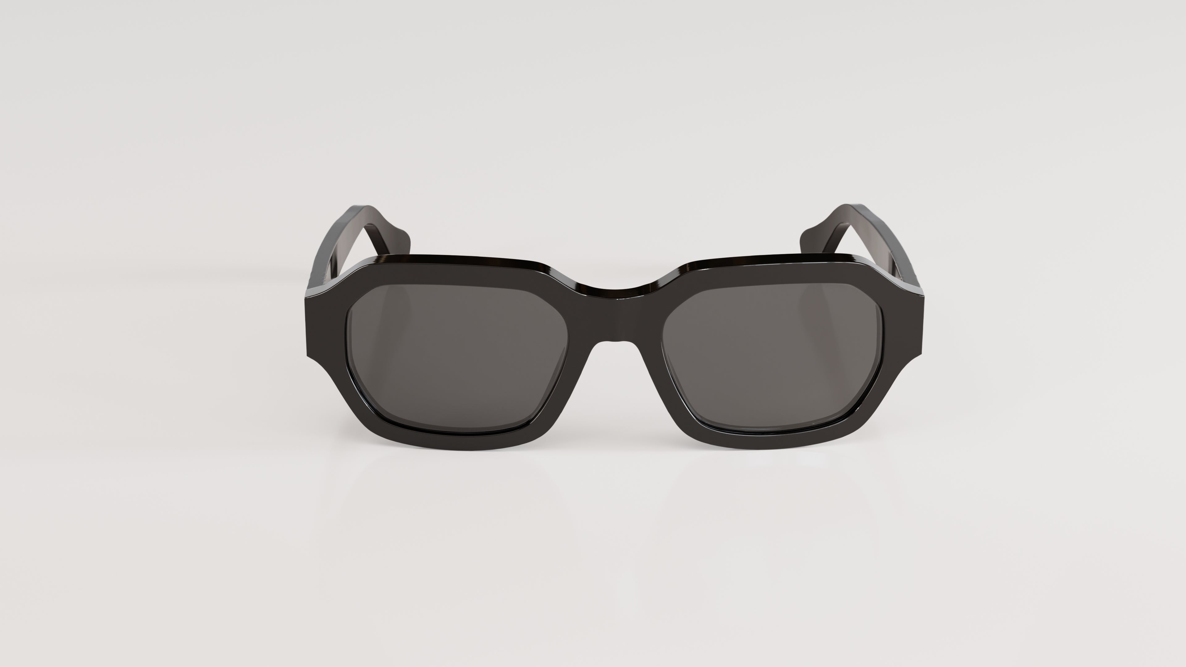 Chris#Color_Montatura Nero Lucido con Lente Fumo