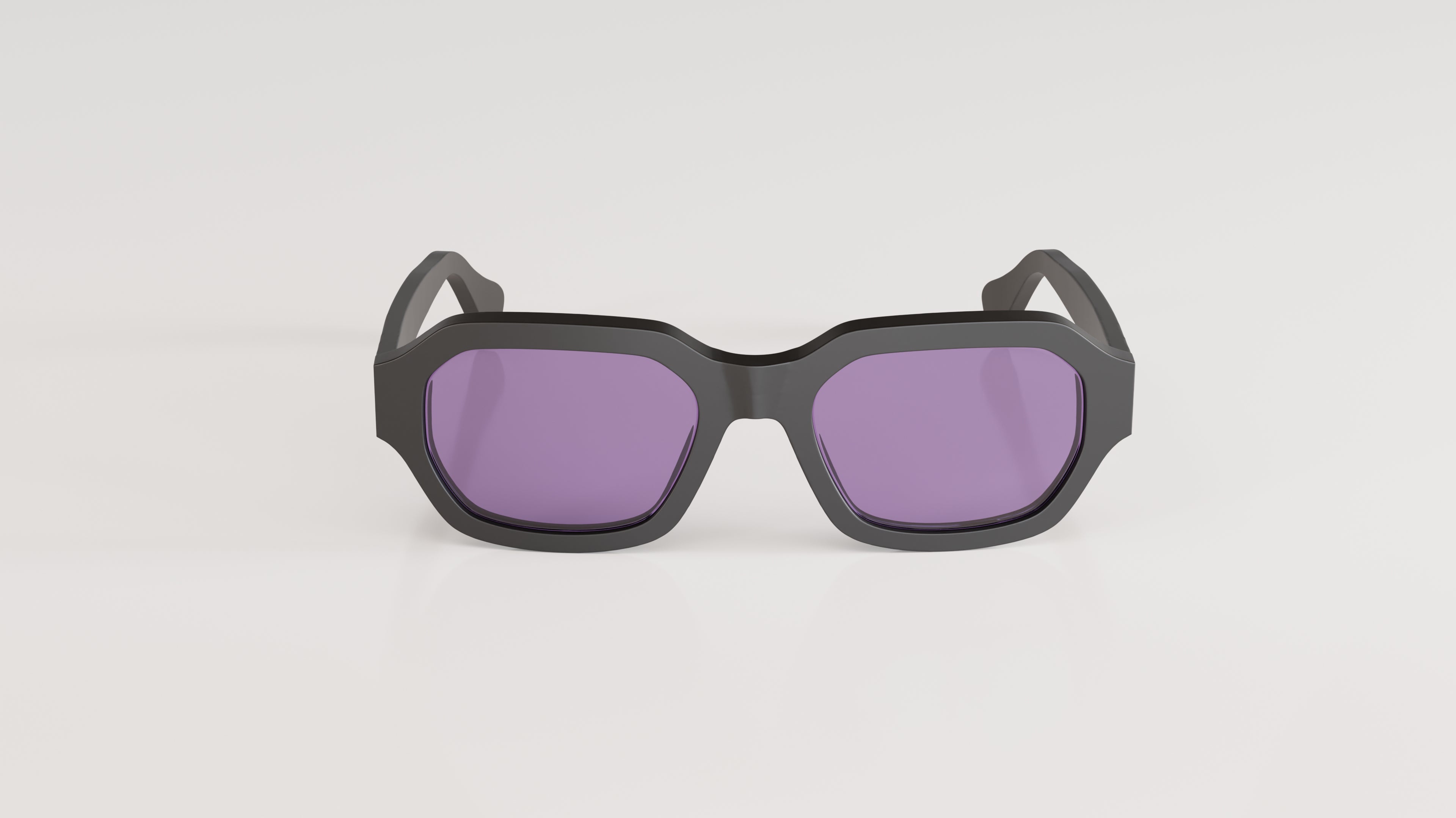 Chris#Color_Montatura Nero Opaco con Lente Viola