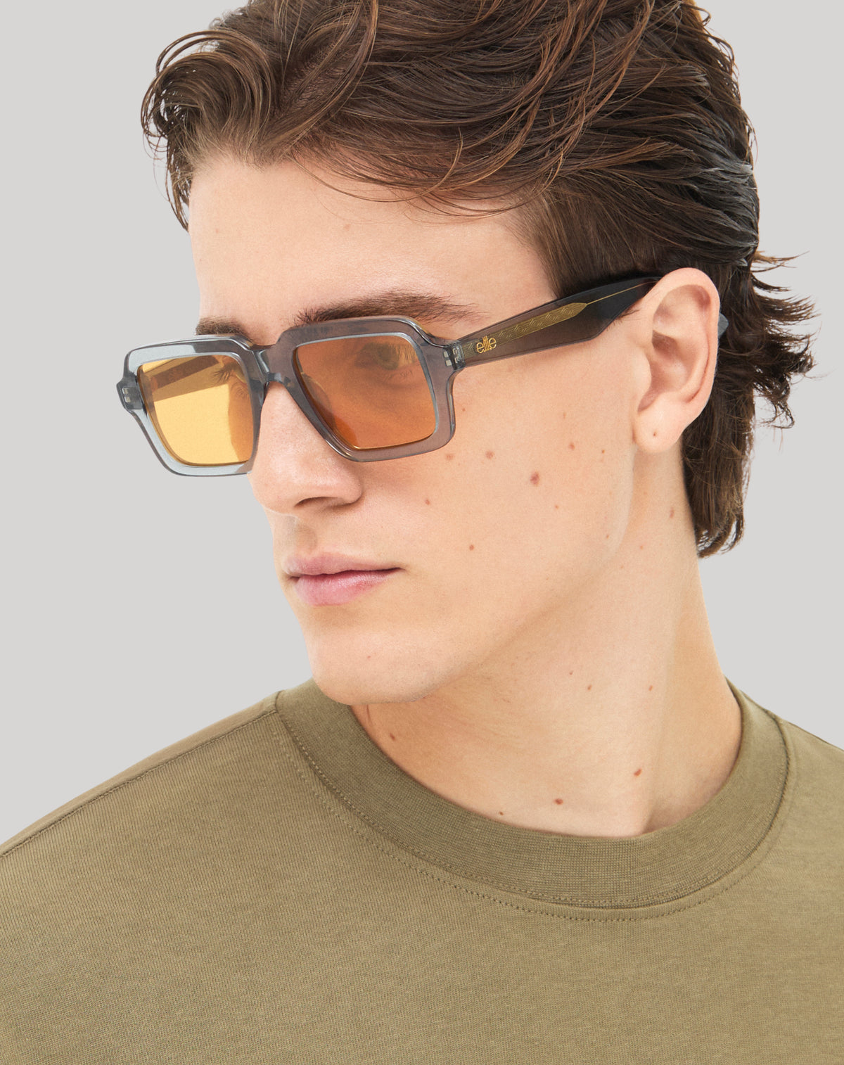 James#Color_Montatura Grigio Lucido con Lente Bronzo