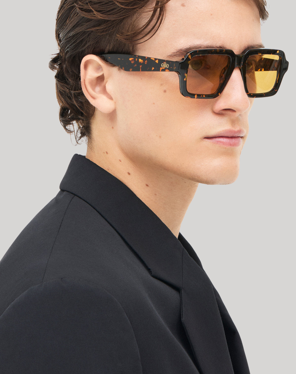 James#Color_Montatura Havana Gialla con Lente Bronzo Specchiato