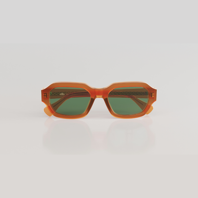 Chris#Color_Montatura Caramello Lucido con Lente Verde