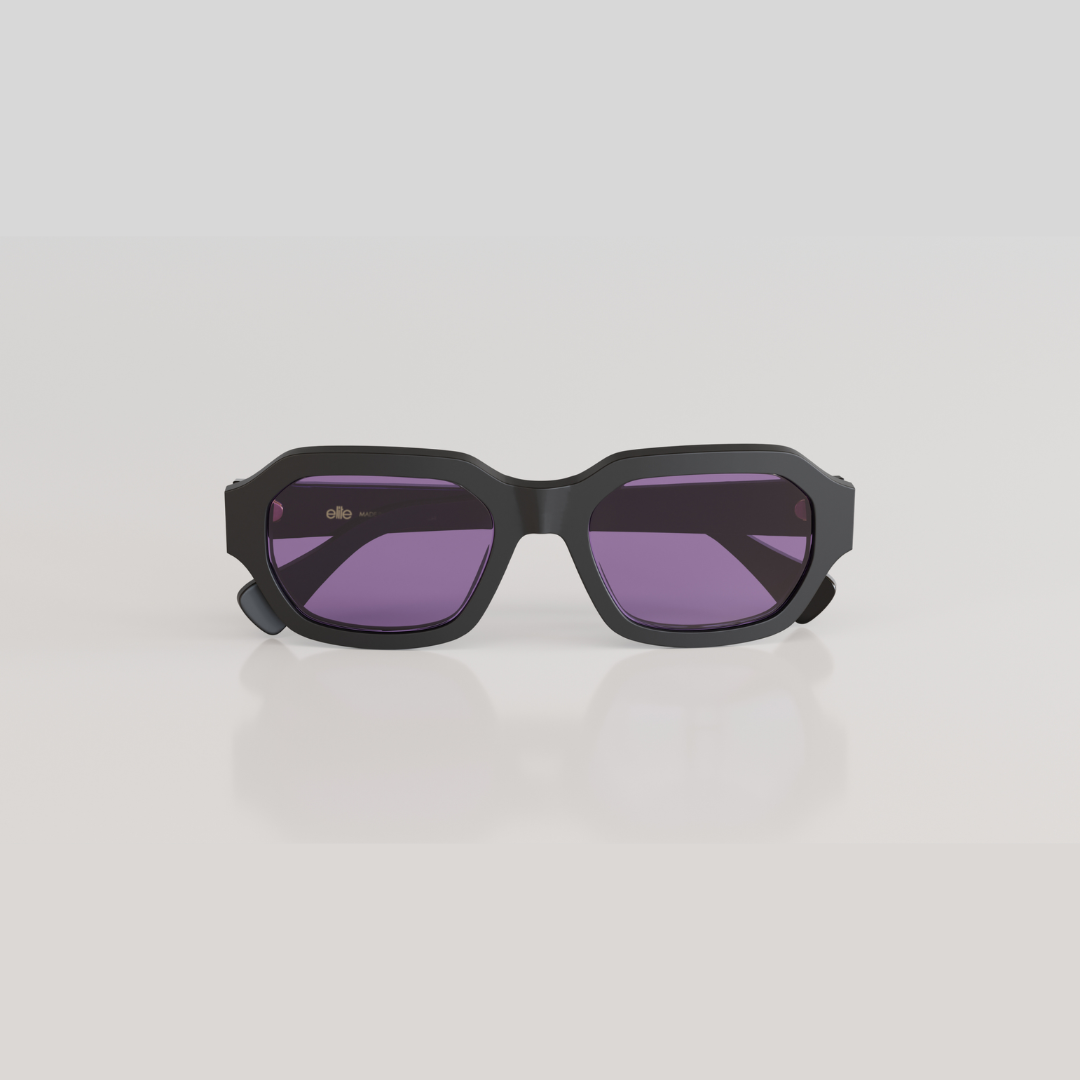 Chris#Color_Montatura Nero Opaco con Lente Viola